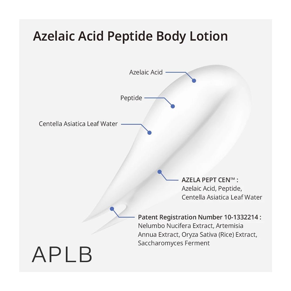 APLB Azelaic Acid Peptide Body Lotion - Peaches&Creme Shop Korean Skincare Malta
