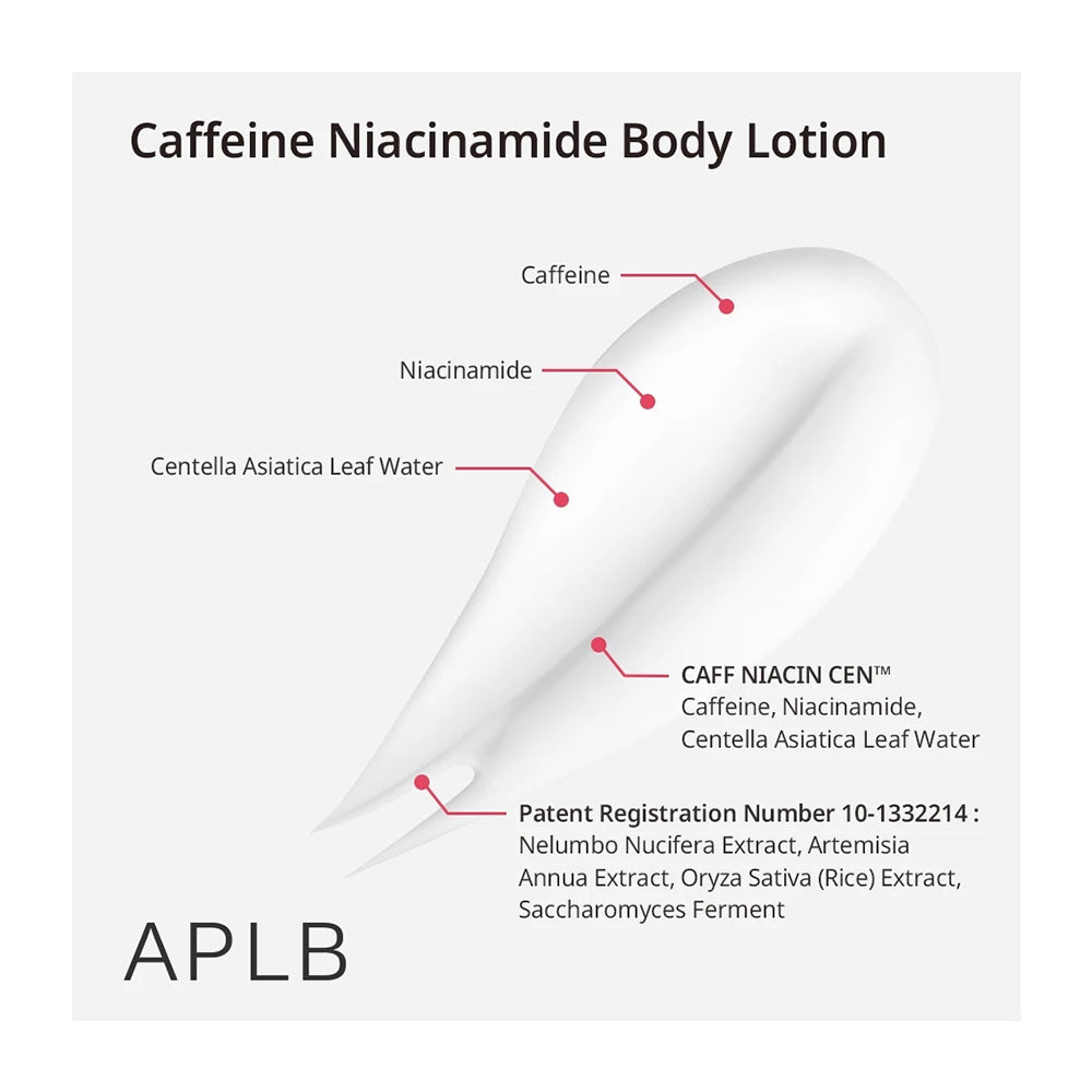 APLB Caffeine Niacinamide Body Lotion - Peaches&Creme Shop Korean Skincare Malta
