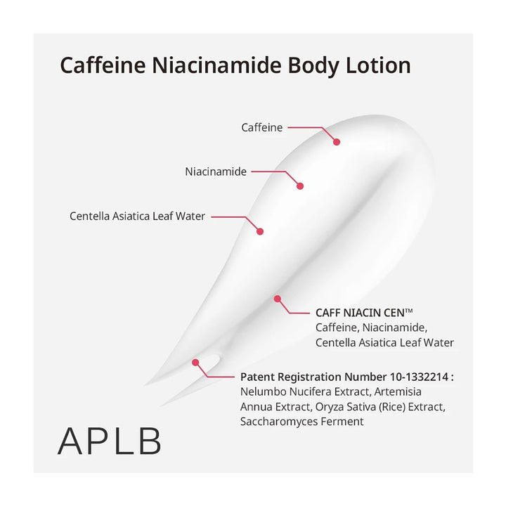 APLB Caffeine Niacinamide Body Lotion - Peaches&Creme Shop Korean Skincare Malta