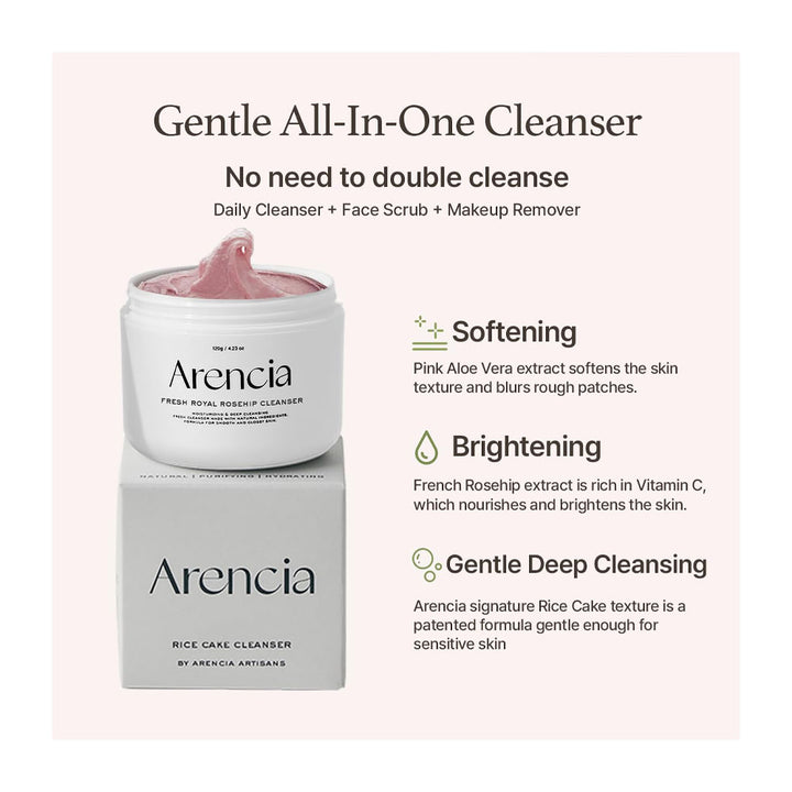 ARENCIA Fresh Royal Rosehip Cleanser - Peaches&Creme Shop Korean Skincare Malta