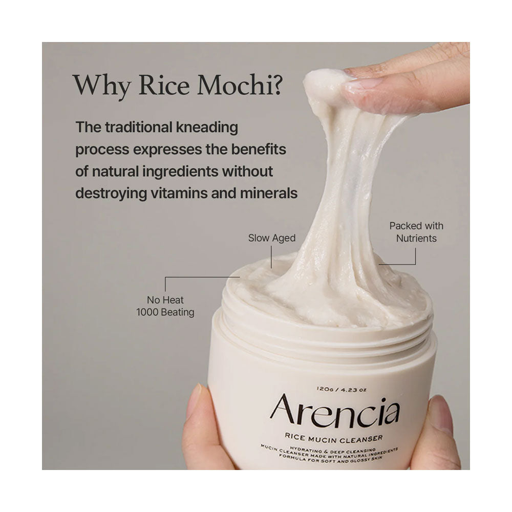 ARENCIA Rice Mucin Cleanser - Peaches&Creme Shop Korean Skincare Malta