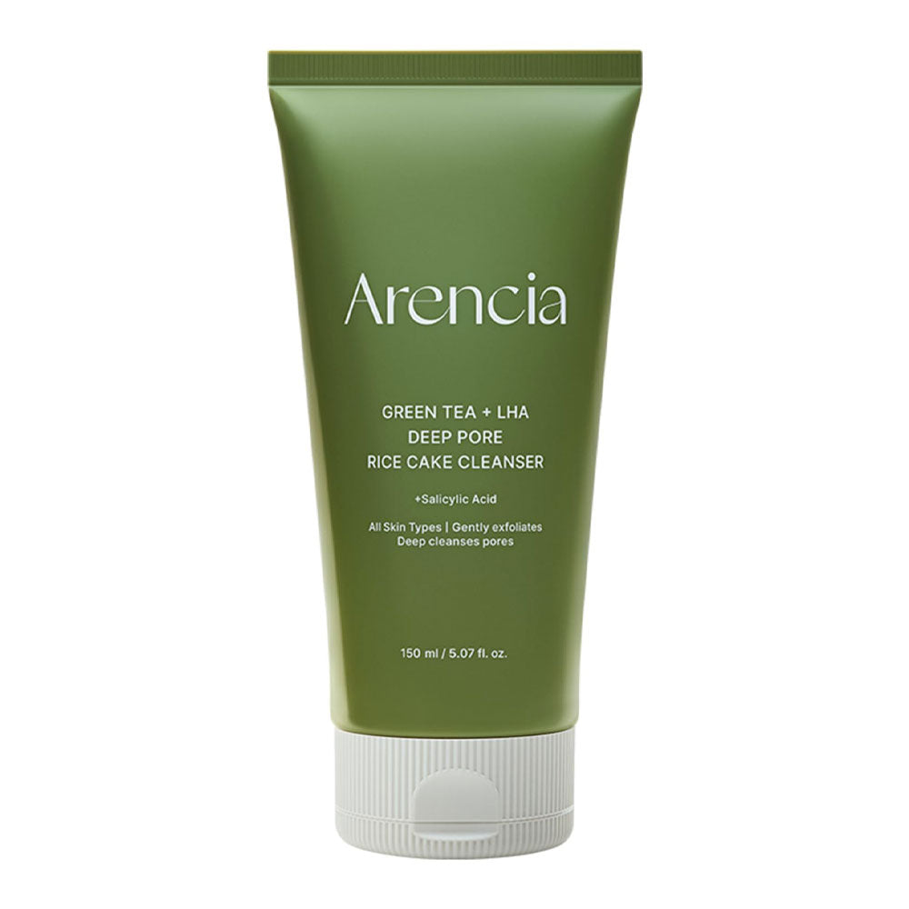 ARENCIA Green Tea + LHA Deep Pore Rice Cake Cleanser - Peaches&Creme Shop Korean Skincare Malta