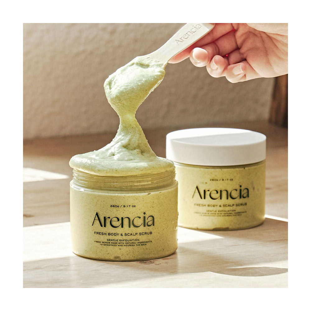 ARENCIA Cloud Body & Scalp Scrub [BLACK TEA & YUZU] - Peaches&Creme Shop Korean Skincare Malta