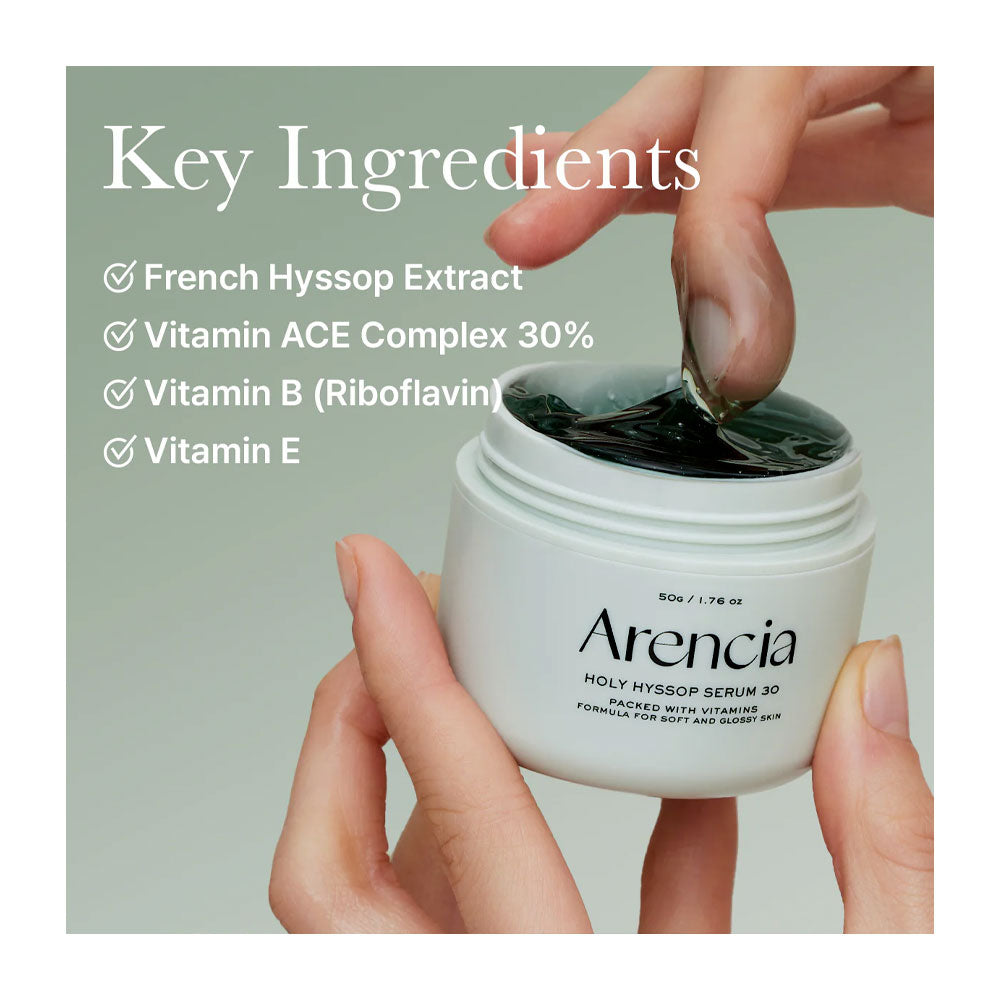 ARENCIA Holy Hyssop Serum 30 - Peaches&Creme Shop Korean Skincare Malta