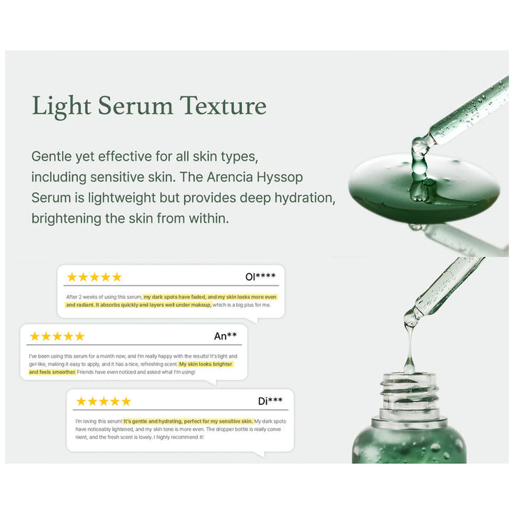 ARENCIA Holy Hyssop Serum 12 - Peaches&Creme Shop Korean Skincare Malta