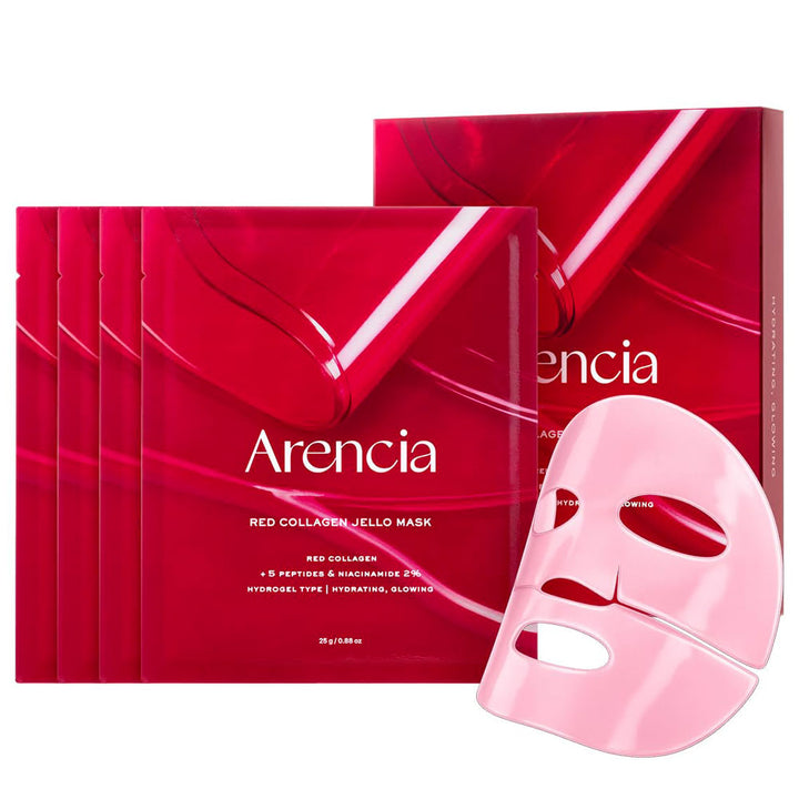 ARENCIA Red Collagen Jello Mask Set - Peaches&Creme Shop Korean Skincare Malta