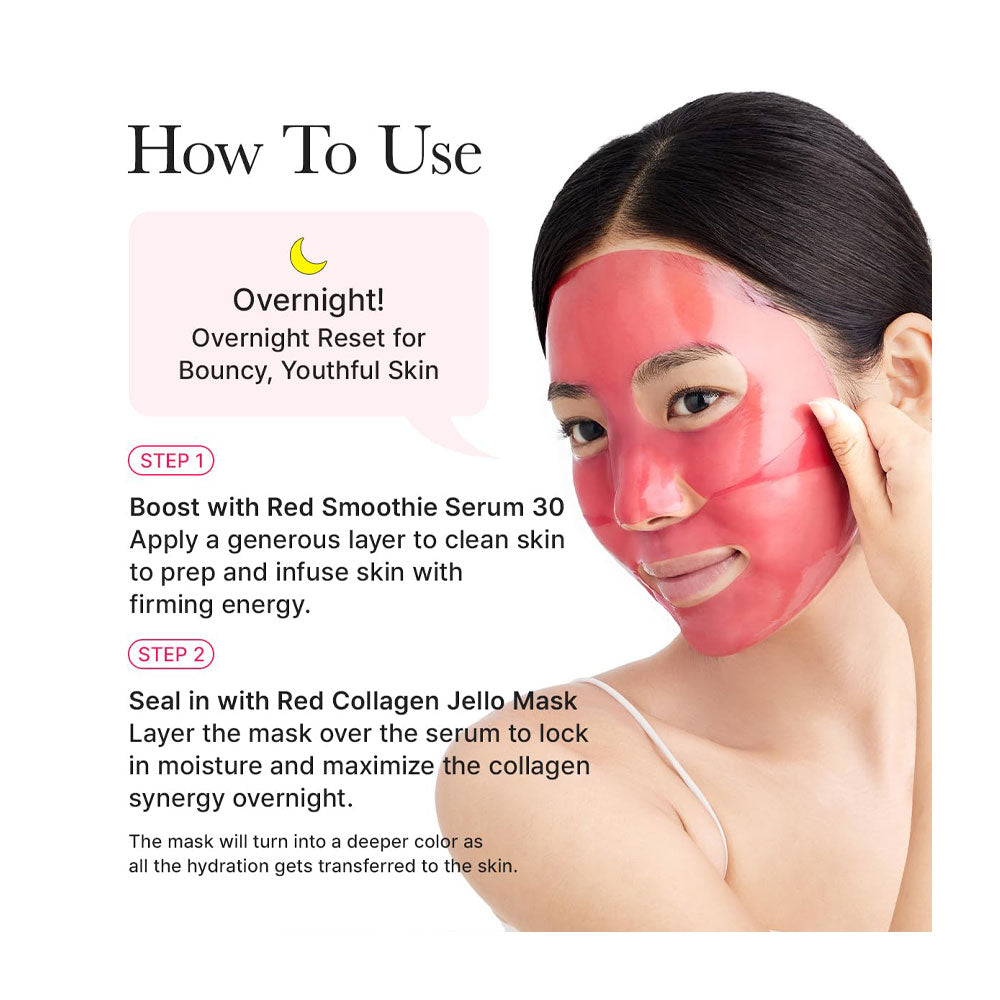 ARENCIA Red Collagen Jello Mask Set - Peaches&Creme Shop Korean Skincare Malta