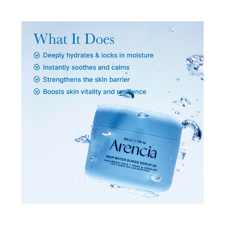 ARENCIA Deep Water Surge Serum 30 - Peaches&Creme Shop Korean Skincare Malta