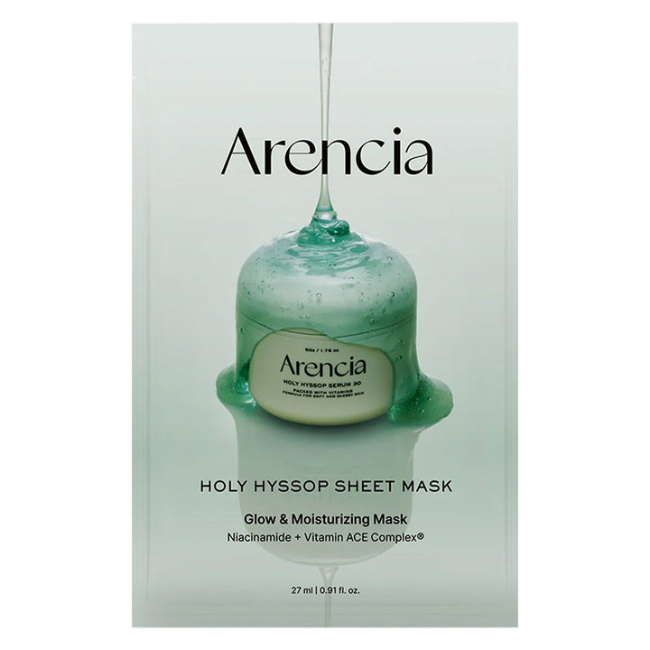 ARENCIA Holy Hyssop Sheet Mask - Peaches&Creme Shop Korean Skincare Malta
