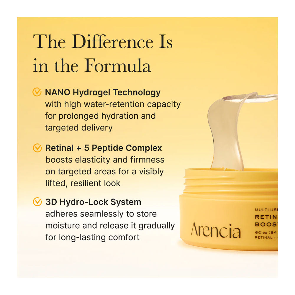 ARENCIA Retinal Boosting Eye Mask Patch - Peaches&Creme Shop Korean Skincare Malta