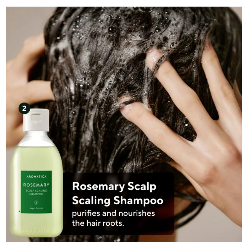 AROMATICA Rosemary Scalp Trial Kit - Peaches&Creme Shop Korean Skincare Malta