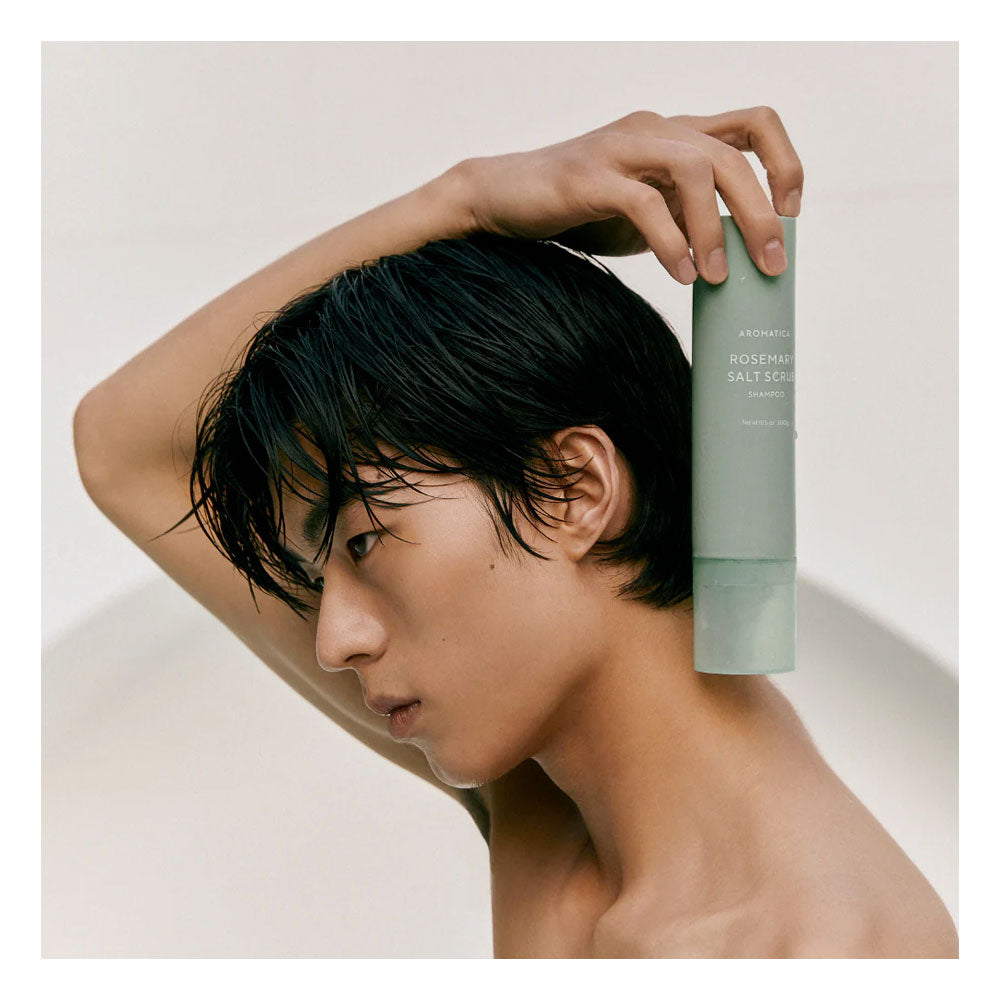 AROMATICA Rosemary Salt Scrub Shampoo - Peaches&Creme Shop Korean Skincare Malta