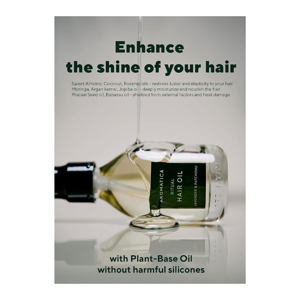 AROMATICA Ritual Hair Oil Lavender & Patchouli - Peaches&Creme Shop Korean Skincare Malta