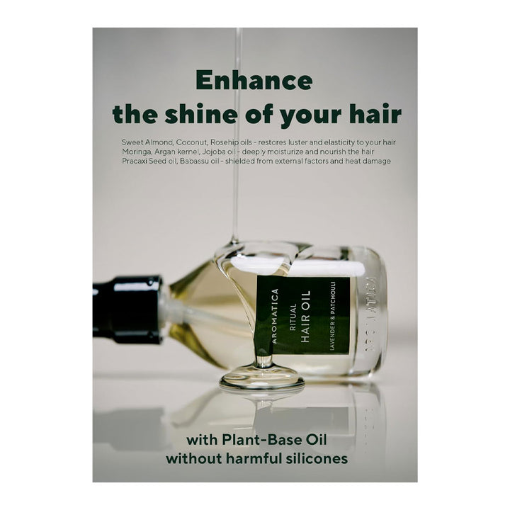 AROMATICA Ritual Hair Oil Lavender & Patchouli - Peaches&Creme Shop Korean Skincare Malta