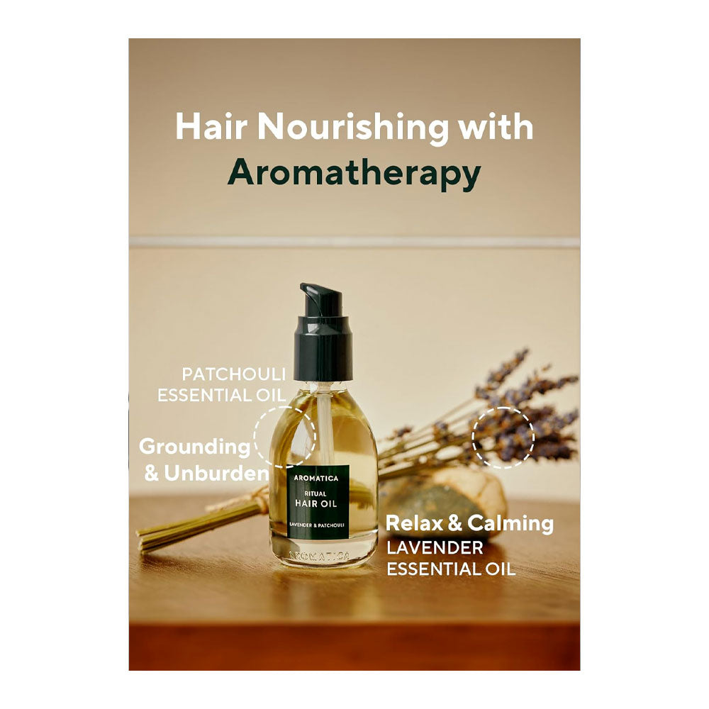 AROMATICA Ritual Hair Oil Lavender & Patchouli - Peaches&Creme Shop Korean Skincare Malta
