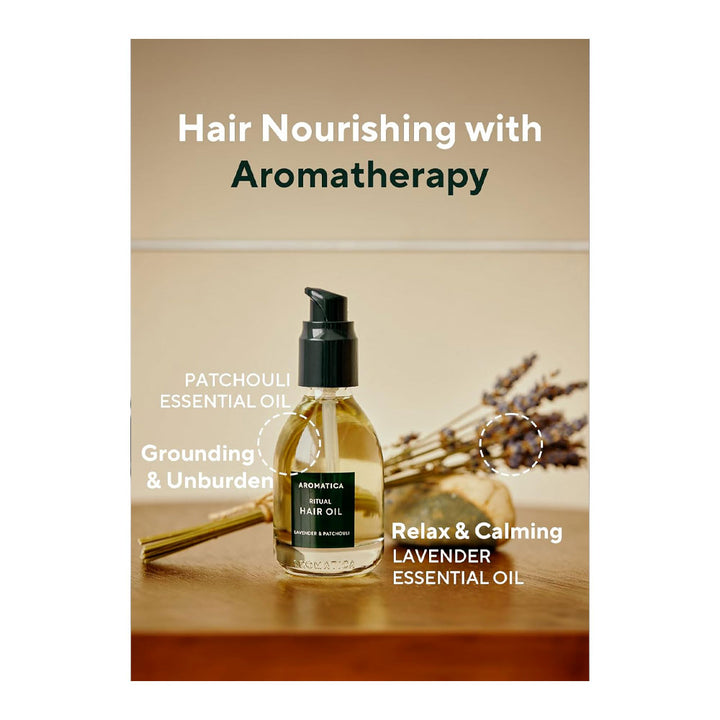 AROMATICA Ritual Hair Oil Lavender & Patchouli - Peaches&Creme Shop Korean Skincare Malta