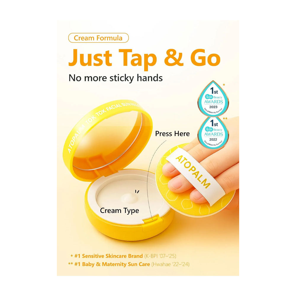 ATOPALM Tok Tok Facial Sun Pact - Peaches&Creme Shop Korean Skincare Malta