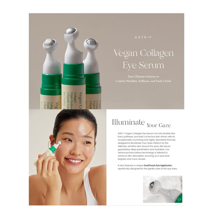 AXIS-Y Vegan Collagen Eye Serum - Peaches&Creme Shop Korean Skincare Malta