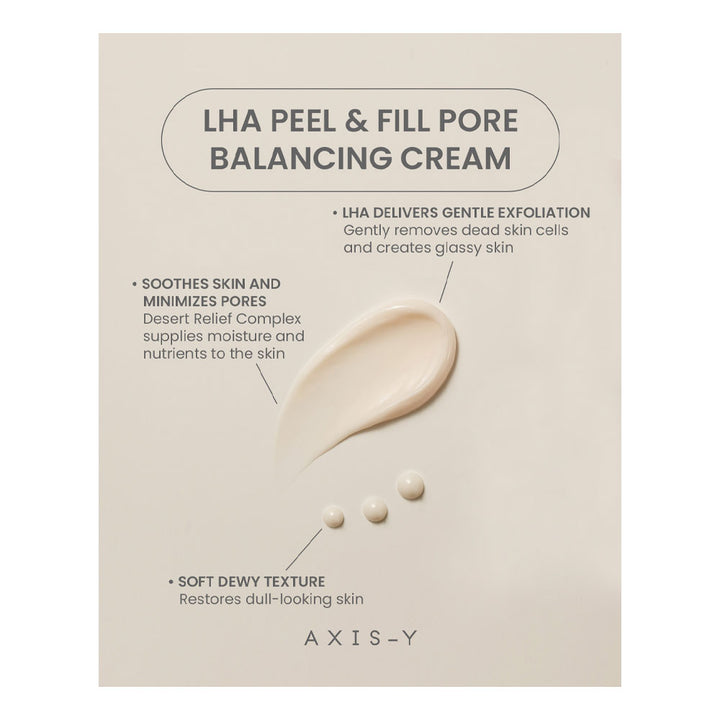 AXIS-Y LHA Peel & Fill Pore Balancing Cream - Peaches&Creme Shop Korean Skincare Malta