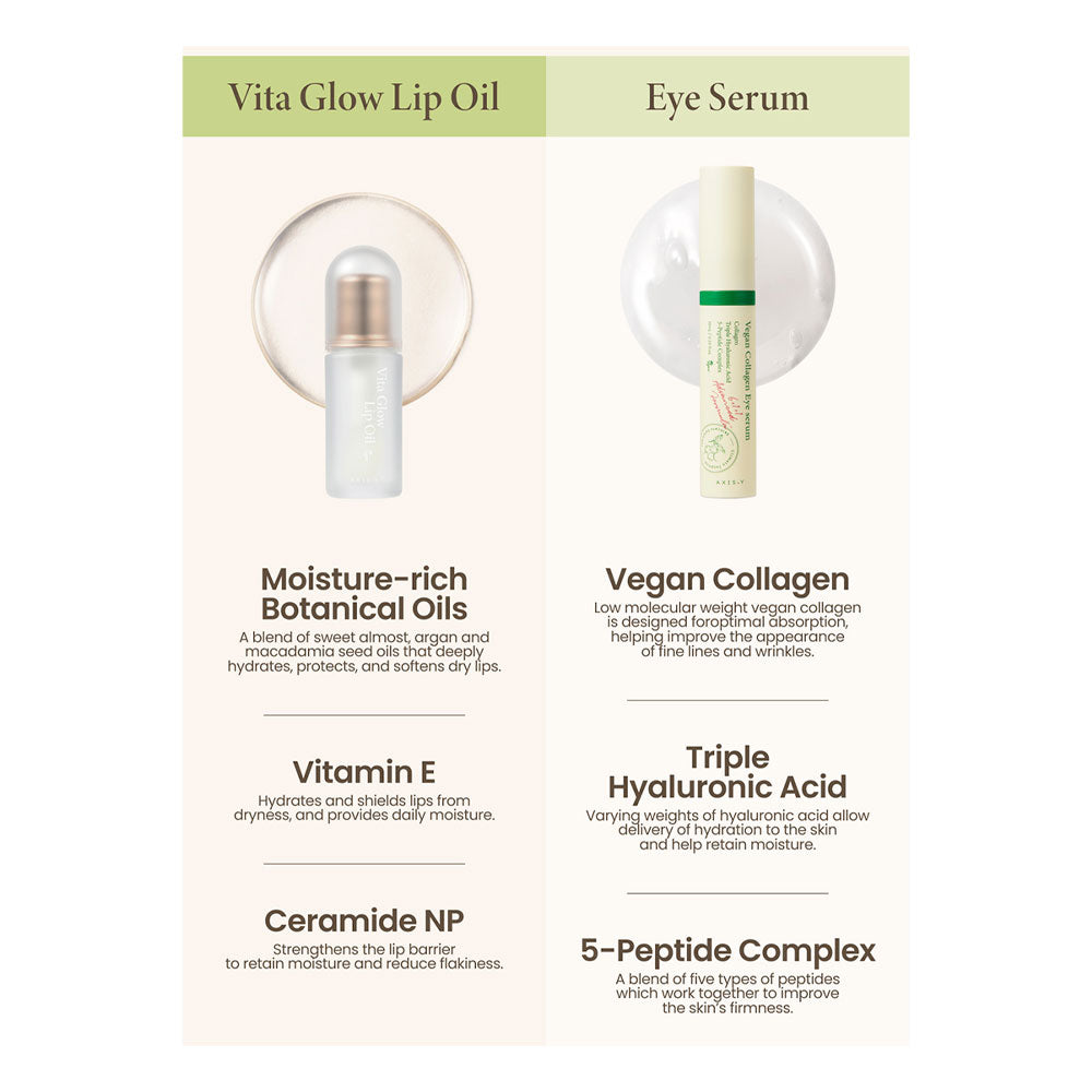 AXIS-Y Lip & Eye Set - Peaches&Creme Shop Korean Skincare Malta