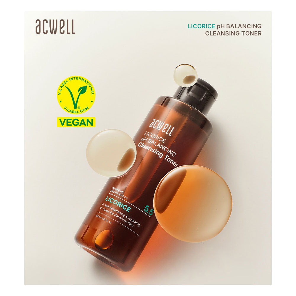 Acwell Licorice pH Balancing Cleansing Toner - Peaches&Creme Shop Korean Skincare Malta