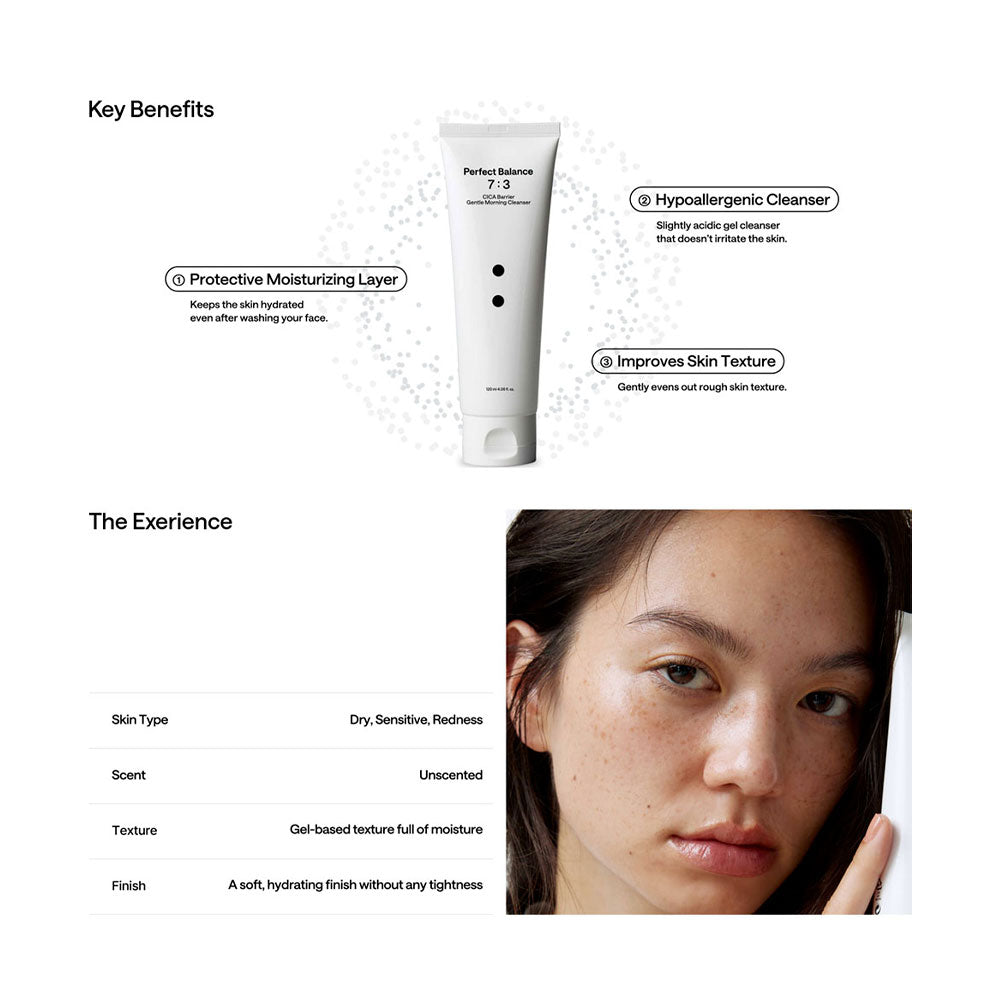 B:LAB Cica Barrier Gentle Morning Cleanser - Peaches&Creme Shop Korean Skincare Malta