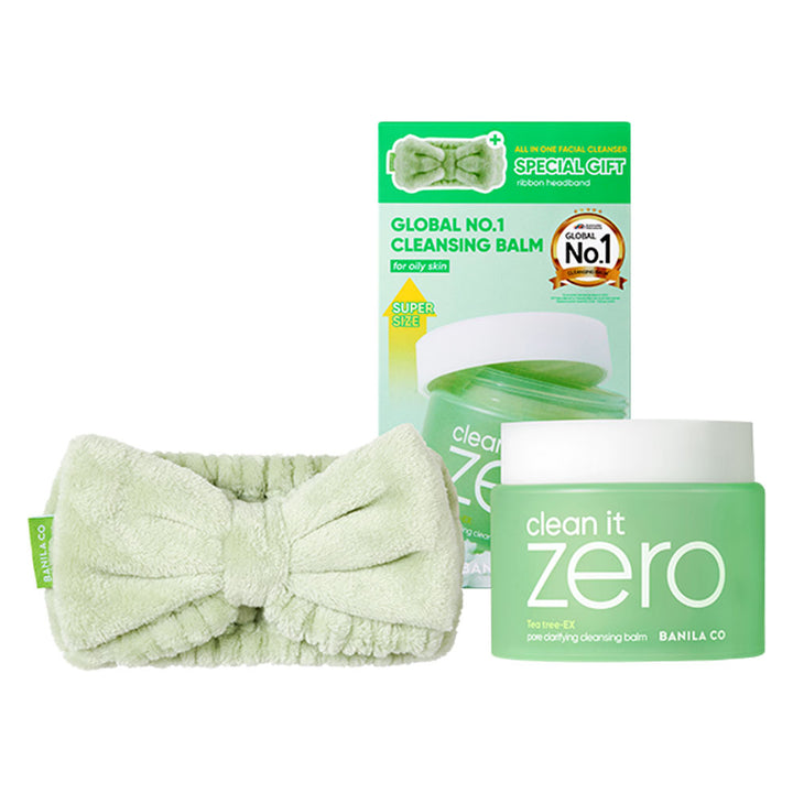 Clean It Zero Cleansing Balm Pore Clarifying 180ml [Limited Edition Headband Set]