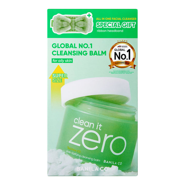 Clean It Zero Cleansing Balm Pore Clarifying 180ml [Limited Edition Headband Set]