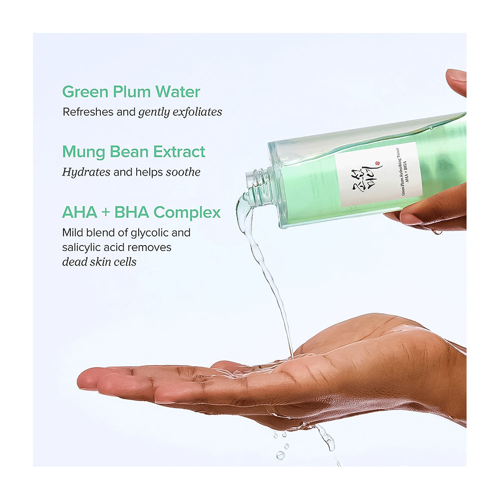 Beauty of Joseon Green Plum Refreshing Toner: AHA + BHA - Peaches&amp;Creme Shop Korean Skincare Malta