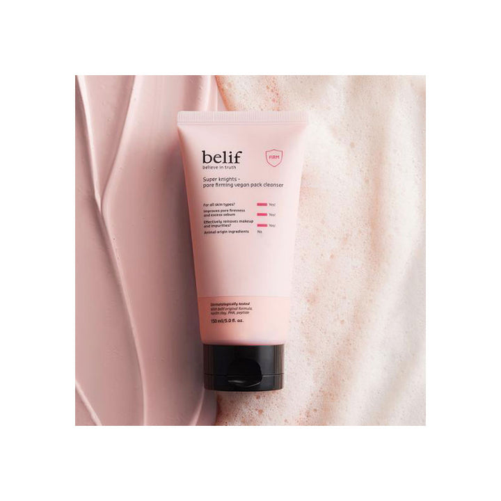 BELIF Super Knights Pore Firming Vegan Pack Cleanser - Peaches&Creme Shop Korean Skincare Malta