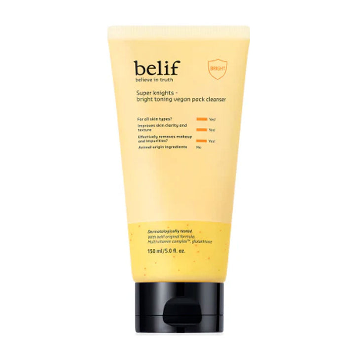 BELIF Super Knights Bright Toning Vegan Pack Cleanser - Peaches&Creme Shop Korean Skincare Malta