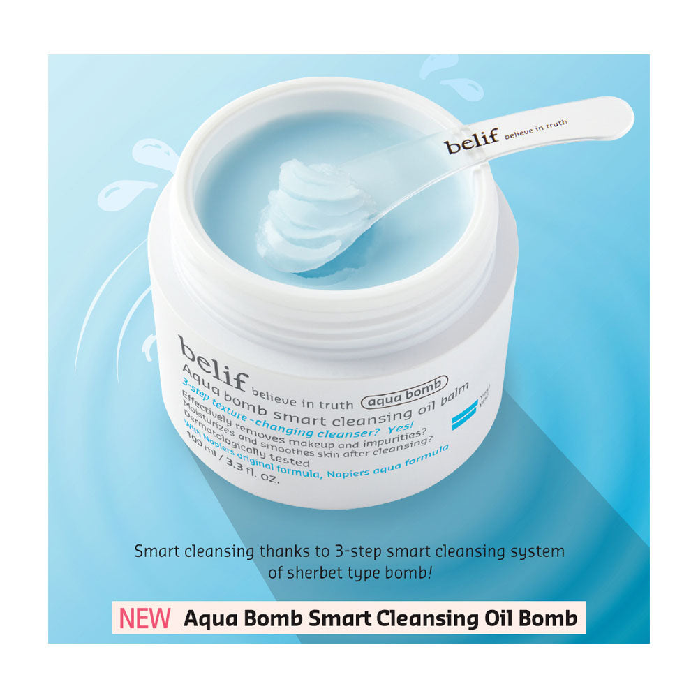 BELIF Aqua Bomb Smart Cleansing Oil Balm - Peaches&Creme Shop Korean Skincare Malta
