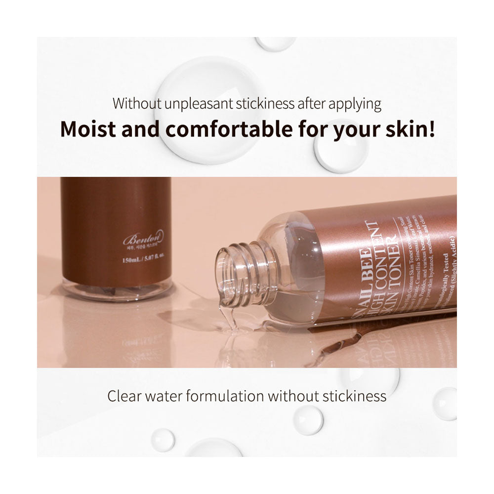 BENTON Snail Bee High Content Skin Toner - Peaches&Creme Shop Korean Skincare Malta