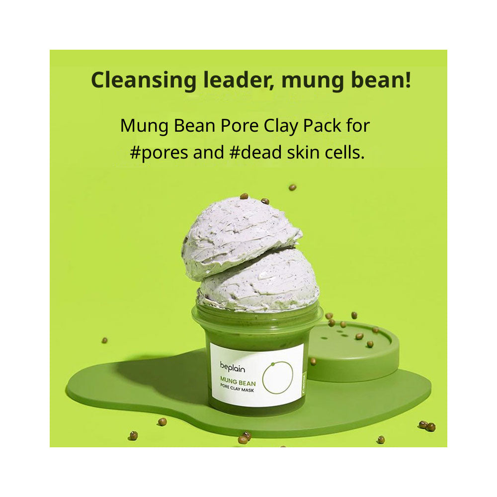 BEPLAIN Mung Bean Pore Clay Mask Pack - Peaches&Creme Shop Korean Skincare Malta