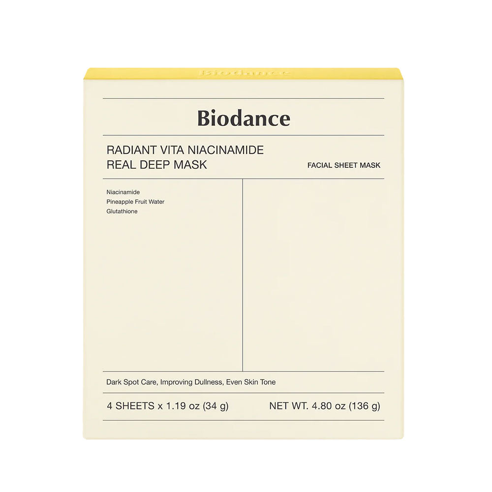 BIODANCE Radiant Vita Niacinamide Real Deep Mask - Peaches&Creme Shop Korean Skincare Malta