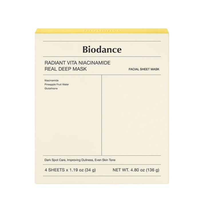 BIODANCE Radiant Vita Niacinamide Real Deep Mask - Peaches&Creme Shop Korean Skincare Malta