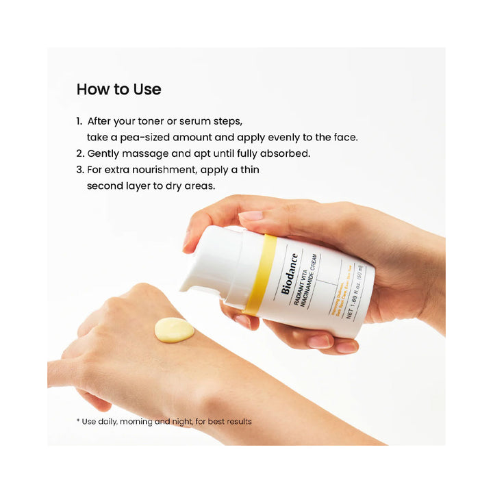 BIODANCE Radiant Vita Niacinamide Cream - Peaches&Creme Shop Korean Skincare Malta