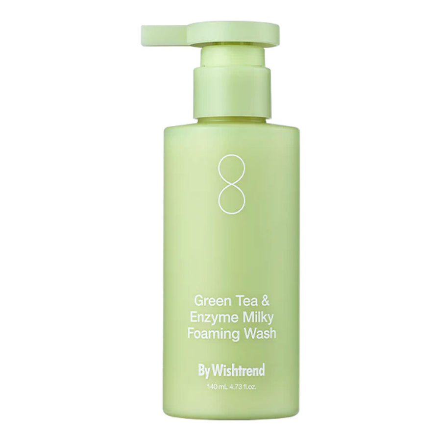 By Wishtrend Green Tea & Enzyme Milky Foaming Wash - Peaches&Creme Shop Korean Skincare Malta