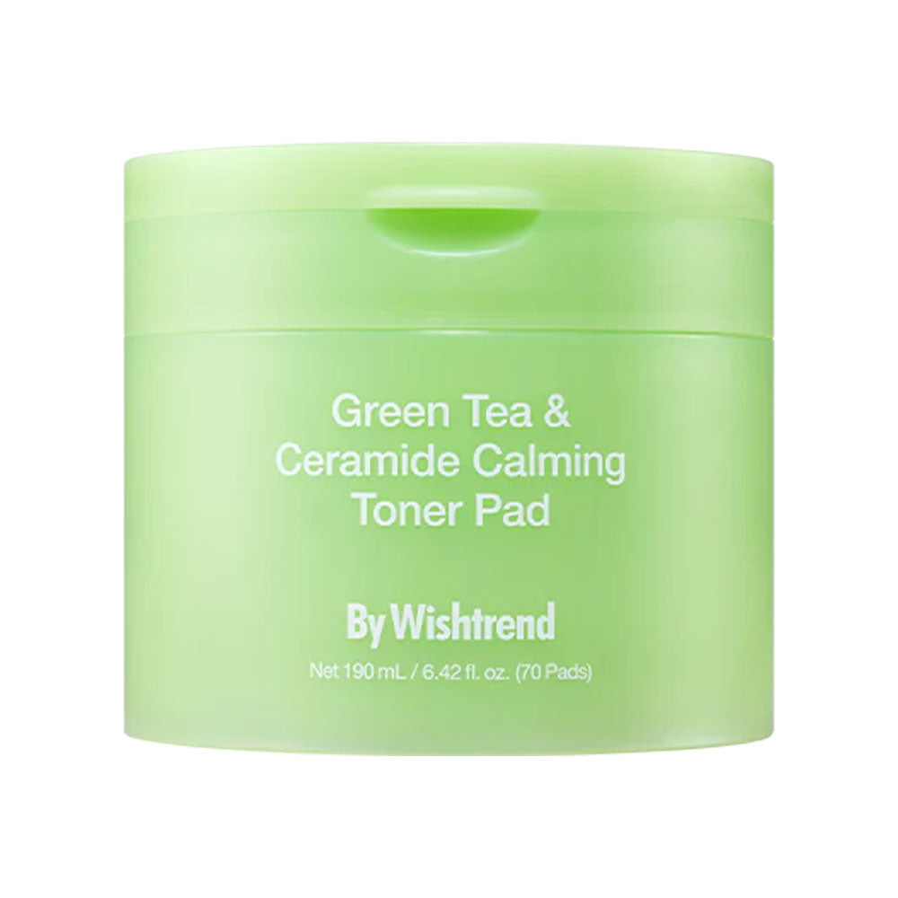 BY WISHTREND Green Tea & Ceramide Calming Toner Pad - Peaches&Creme Shop Korean Skincare Malta