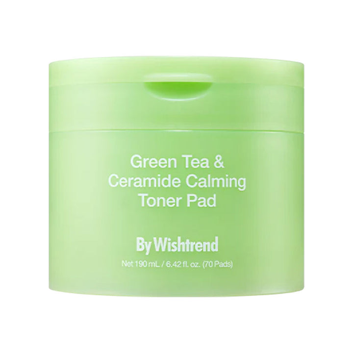 BY WISHTREND Green Tea & Ceramide Calming Toner Pad - Peaches&Creme Shop Korean Skincare Malta