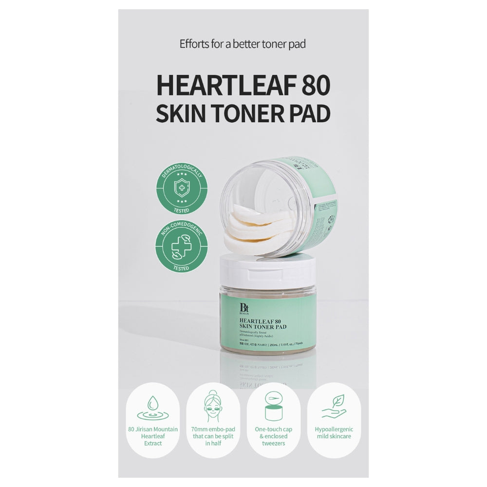 BENTON Heartleaf 80 Skin Toner Pad - Peaches&Creme Korean Skincare Malta