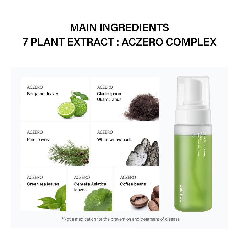 Celimax The Real Noni Acne Bubble Cleanser - Peaches&Creme Shop Korean Skincare Malta