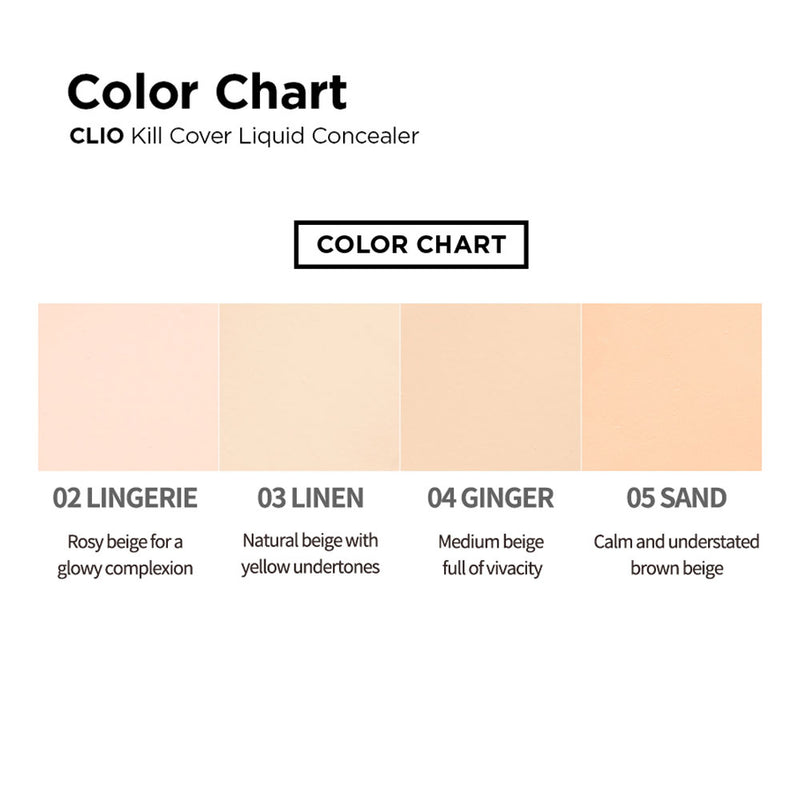 CLIO Kill Cover Liquid Concealer - Peaches&Creme Shop Korean Skincare Malta