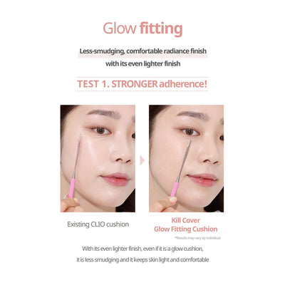 CLIO Kill Cover Glow Fitting Cushion Set - Peaches&Creme Shop Korean Skincare Malta