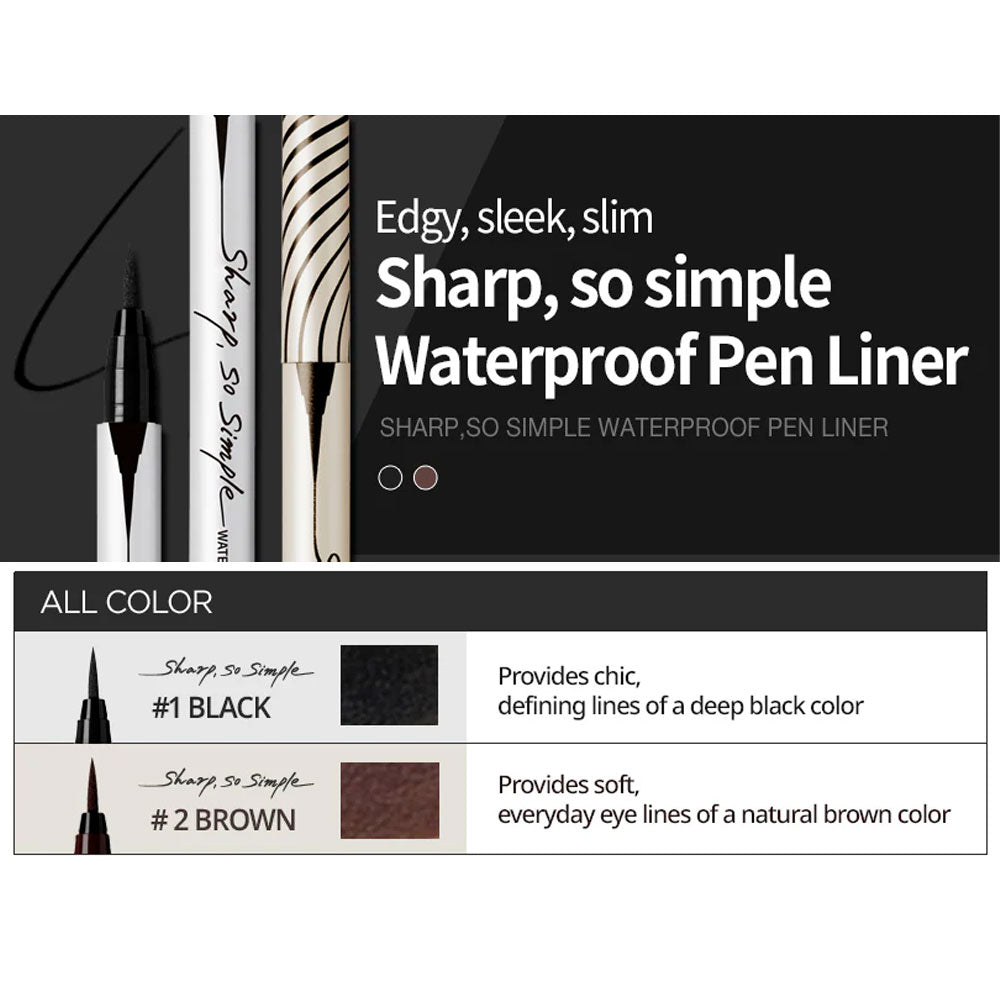 CLIO Sharp So Simple Waterproof Pen Liner - Peaches&Creme Shop Korean Skincare Malta
