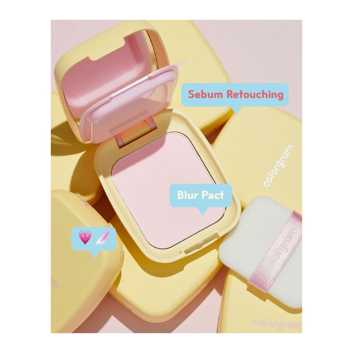 COLORGRAM Sebum Retouching Blur Pact - Peaches&Creme Shop Korean Skincare Malta