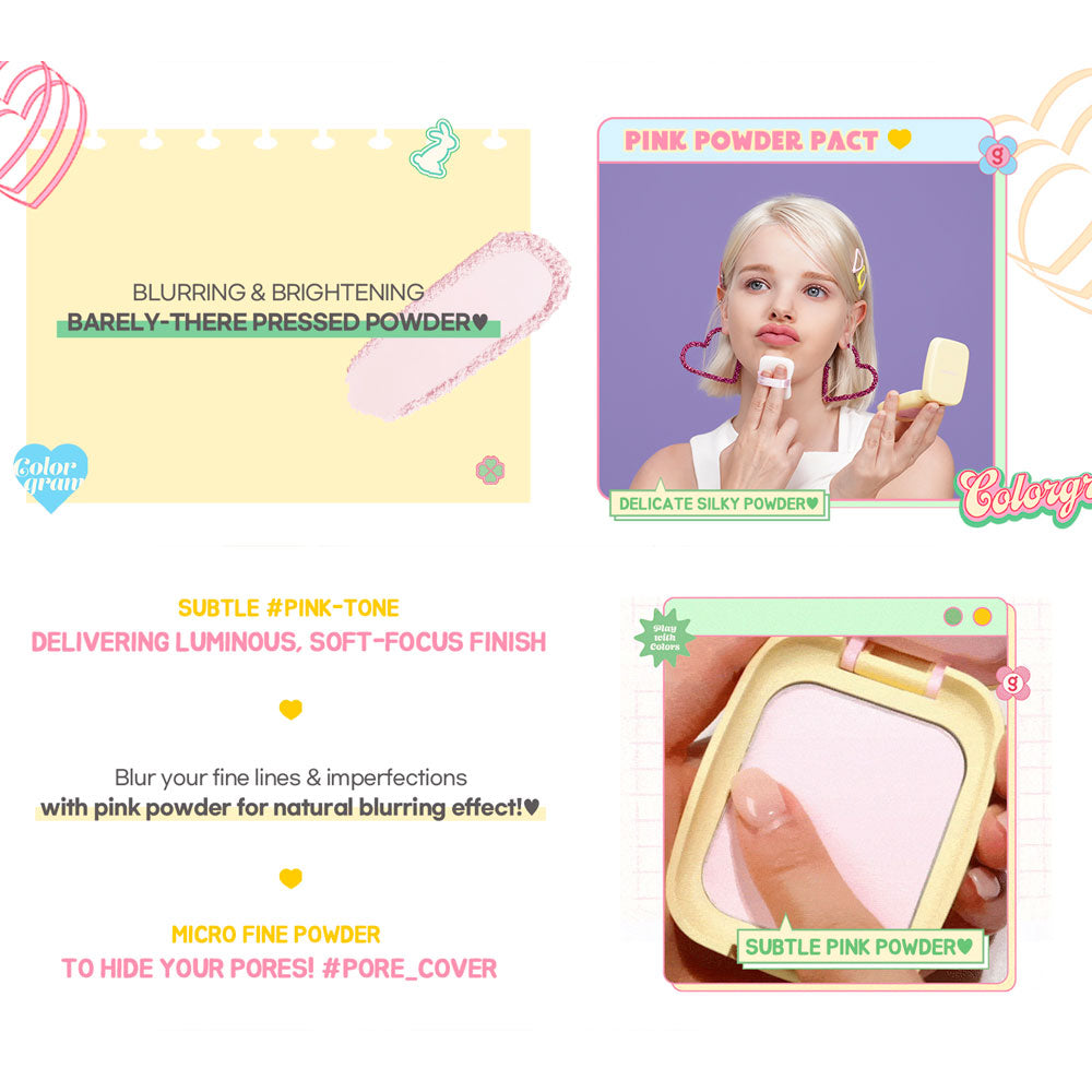 COLORGRAM Sebum Retouching Blur Pact - Peaches&Creme Shop Korean Skincare Malta