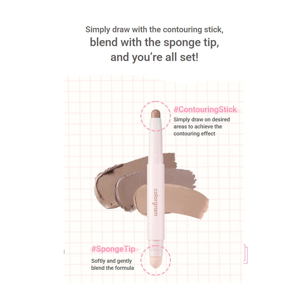 COLORGRAM Re-Forming Contour Stick - Peaches&Creme Shop Korean Skincare Malta