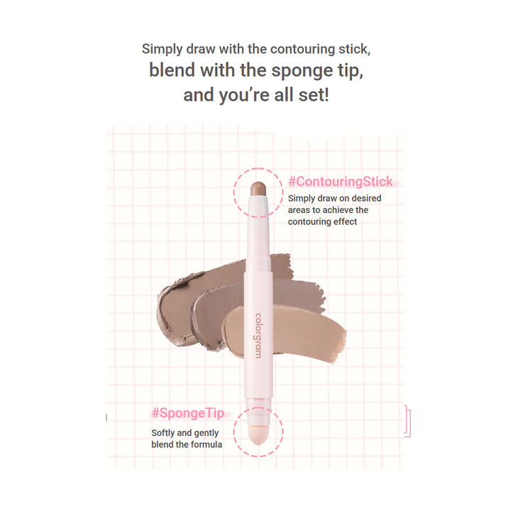 COLORGRAM Re-Forming Contour Stick - Peaches&Creme Shop Korean Skincare Malta