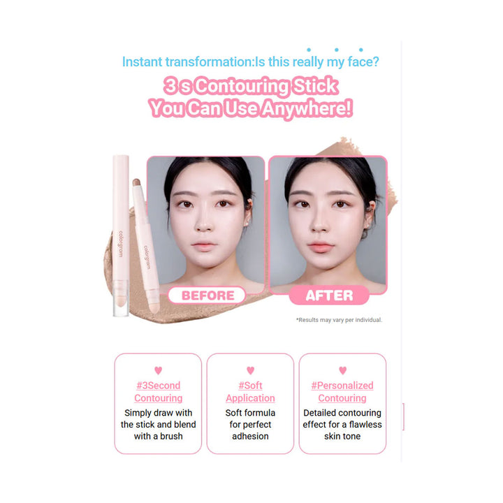 COLORGRAM Re-Forming Contour Stick - Peaches&Creme Shop Korean Skincare Malta